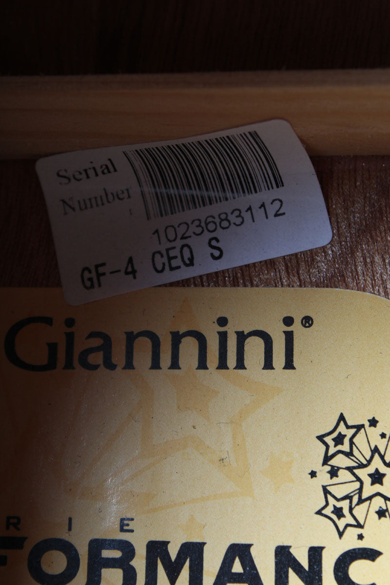 Giannini Performance Series GF-4 CEQ S Acoustic Electric Guitar with Hardshell Case