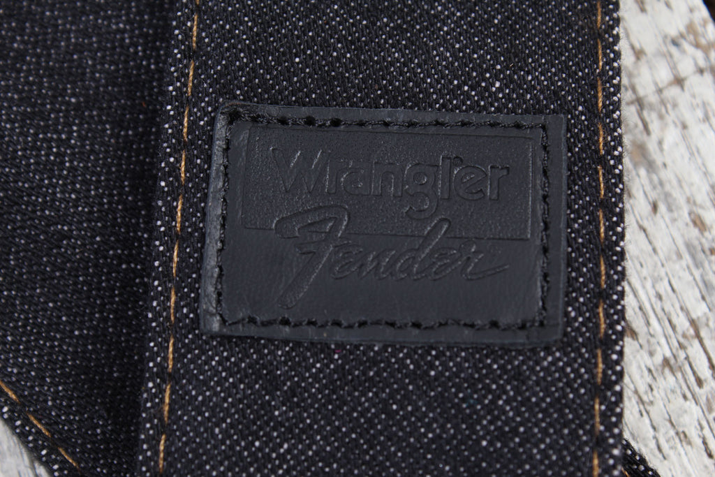 Fender x Wrangler Riveted Denim Guitar Strap Black