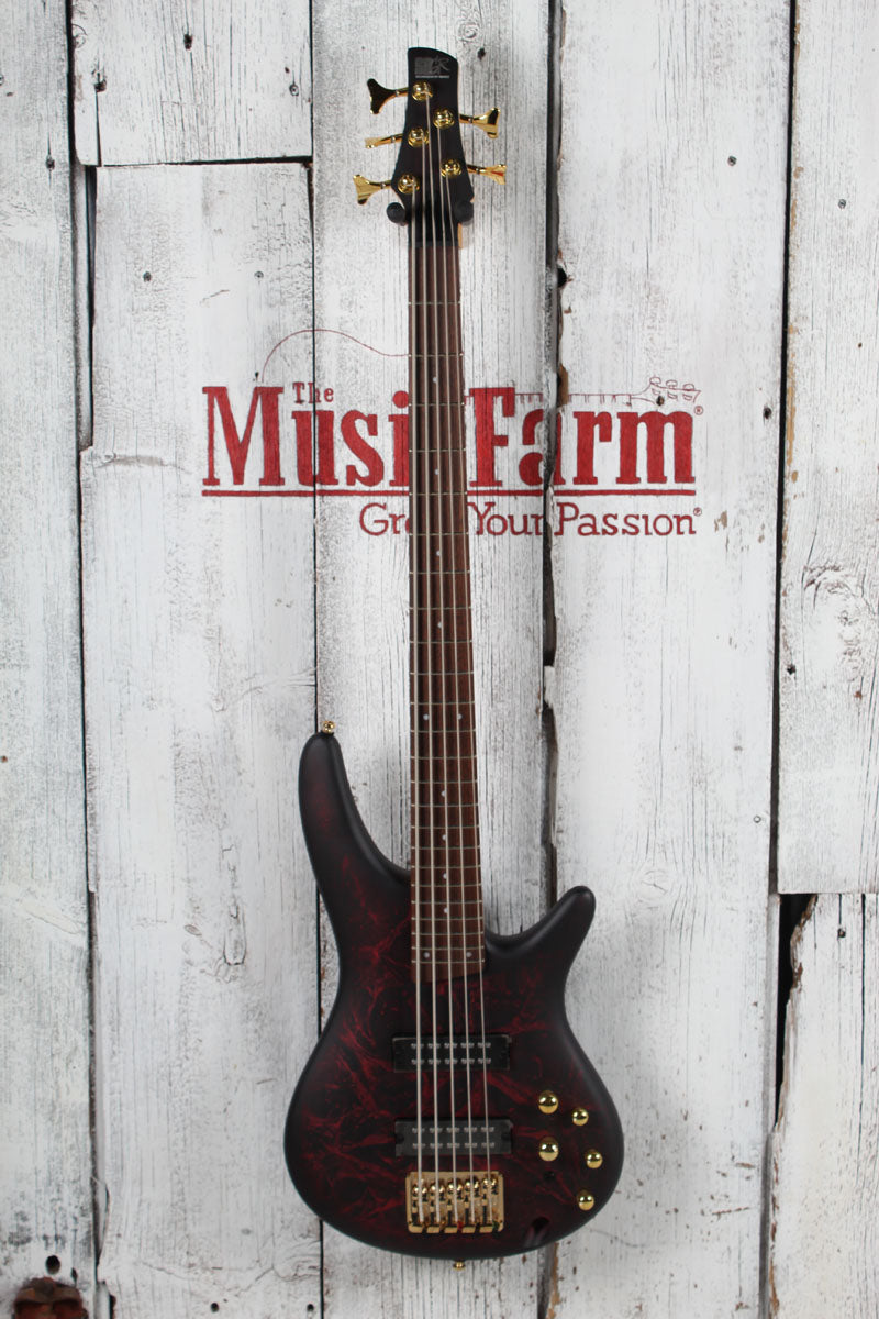 Ibanez SR305EDX 5 String Electric Bass Guitar Wine Red Frozen Matte Finish
