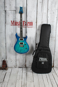 PRS SE Custom 24-08 Quilt Electric Guitar Lake Blue Finish with Gig Bag