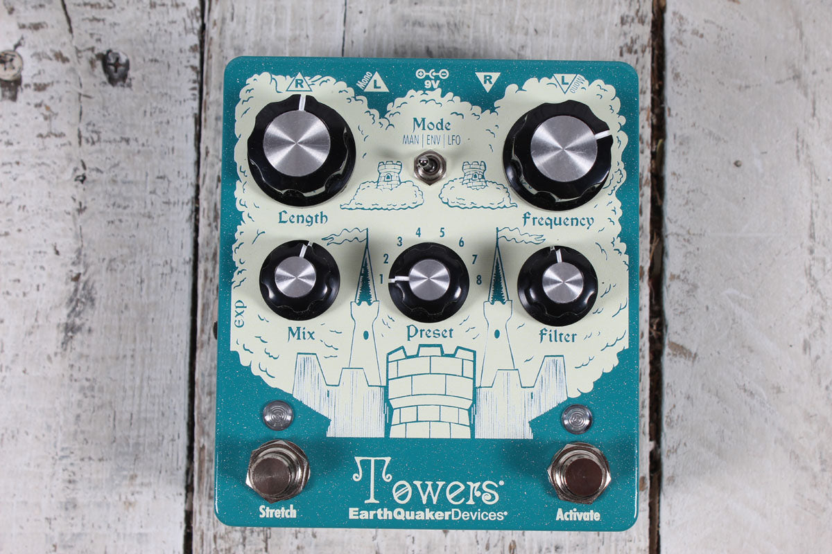 EarthQuaker Devices Towers V1 Pedal Electric Guitar Reverb Effects Pedal Main image