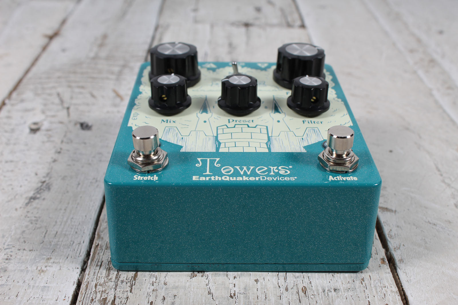 EarthQuaker Devices Towers V1 Pedal Electric Guitar Reverb Effects Pedal