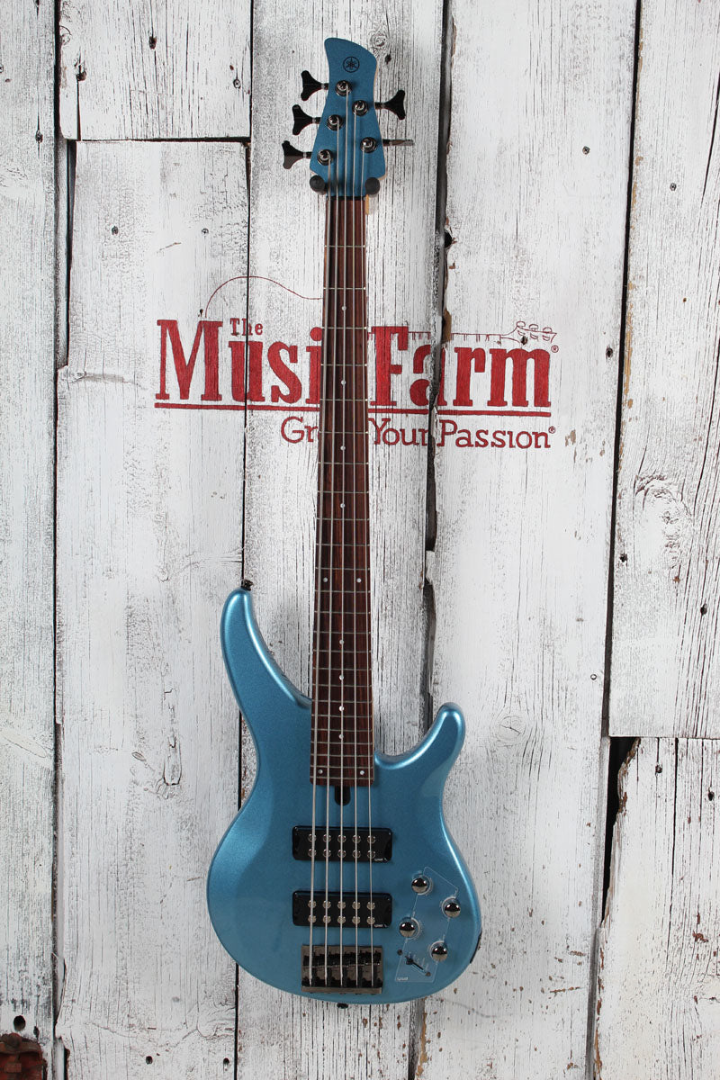 Yamaha TRBX305 5 String Electric Bass Guitar w EQ Active Circuitry Factory Blue