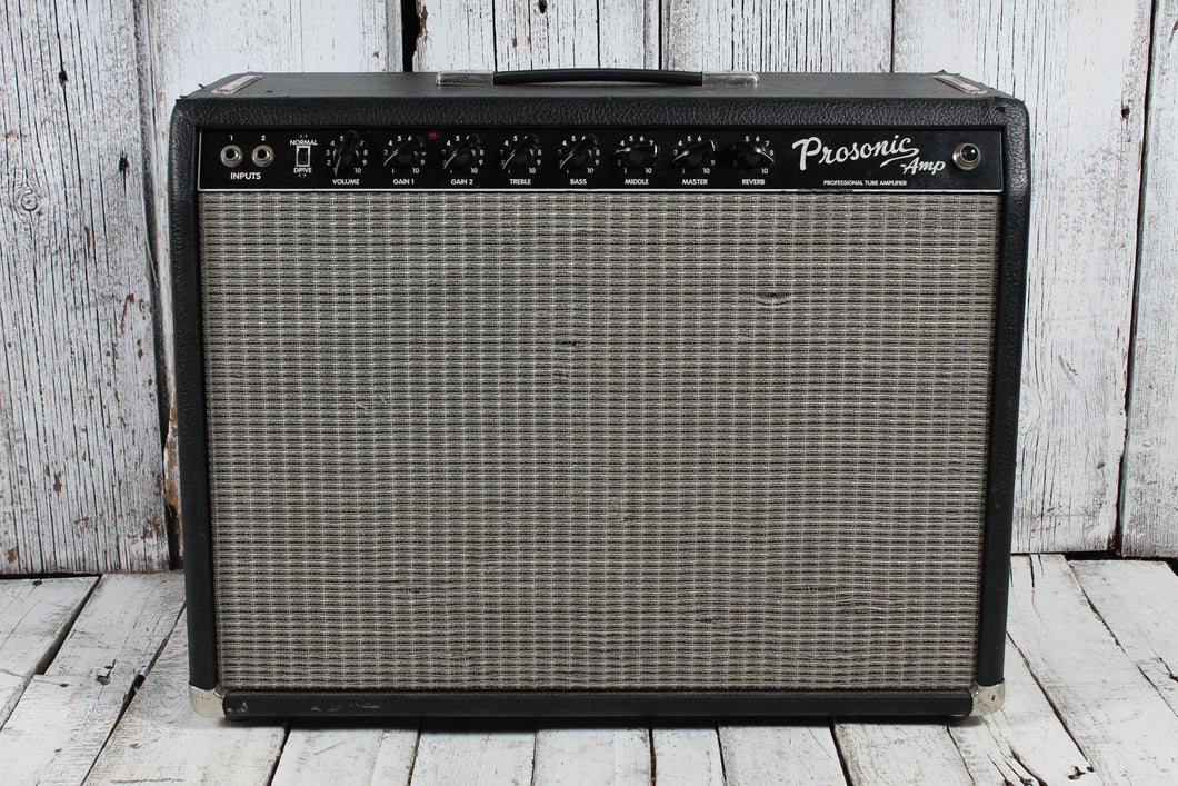 Fender Prosonic Electric Guitar Amplifier 60 Watt 2x12 Amp w Footswitch & Cover