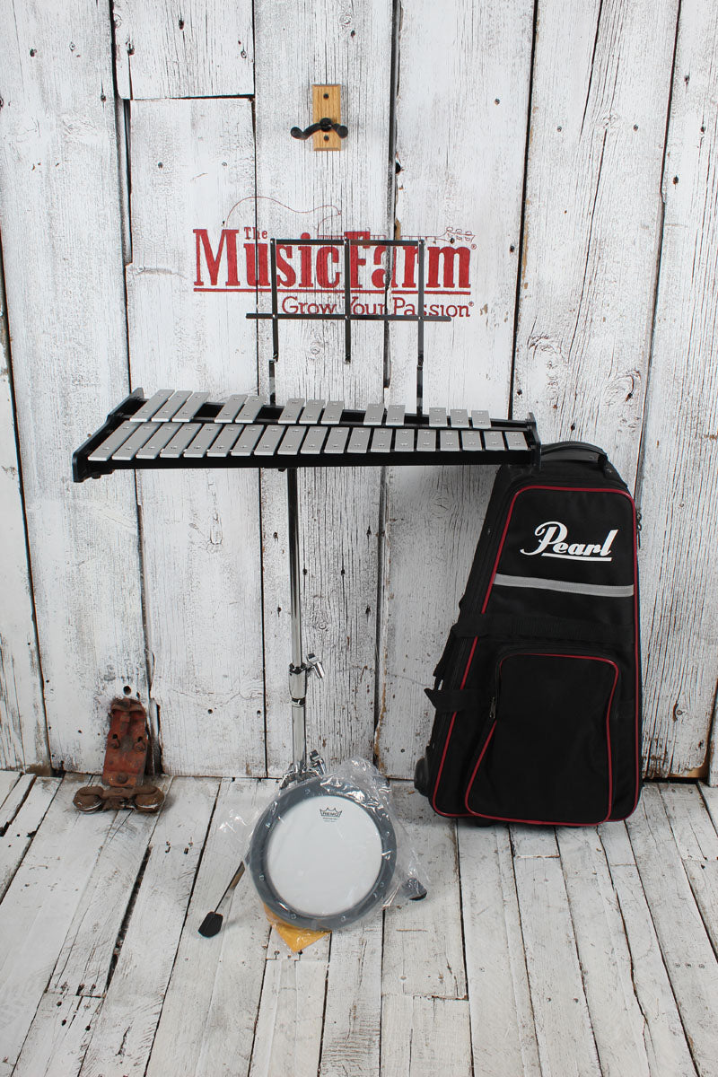 Pearl Bell Kit Student Bell Kit Xylophone Bell Kit with Practice Pad and Gig Bag