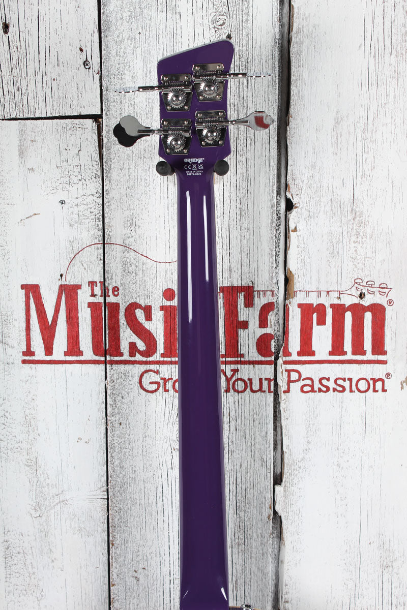 Orange Glenn Hughes Signature O Bass Electric Bass Guitar Purple with Gig Bag