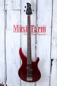 Yamaha TRBX174 RM Double Cutaway 4 String Electric Bass Guitar Red Metallic