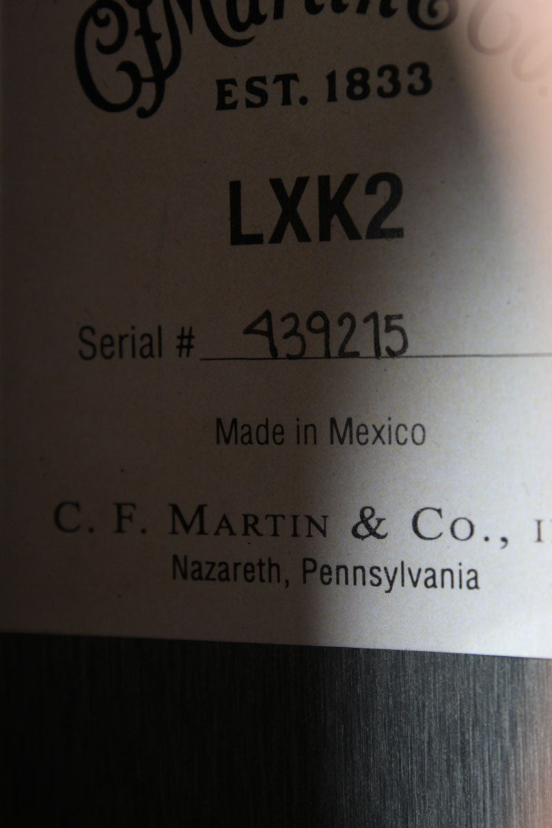 Martin LXK2 Koa Pattern Little Martin Acoustic Guitar Travel Guitar with Gig Bag