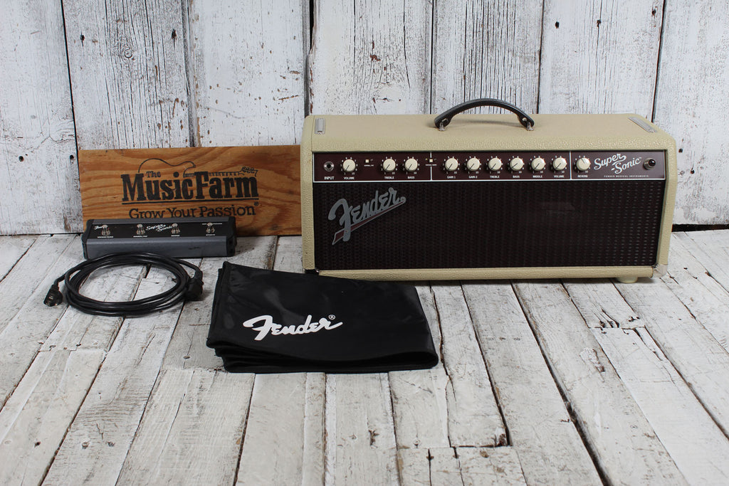 Fender 2016 Super-Sonic 22 Electric Guitar Amplifier Head w Cover & Footswitch