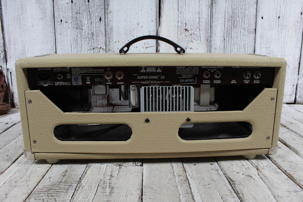 Fender 2016 Super-Sonic 22 Electric Guitar Amplifier Head w Cover & Footswitch