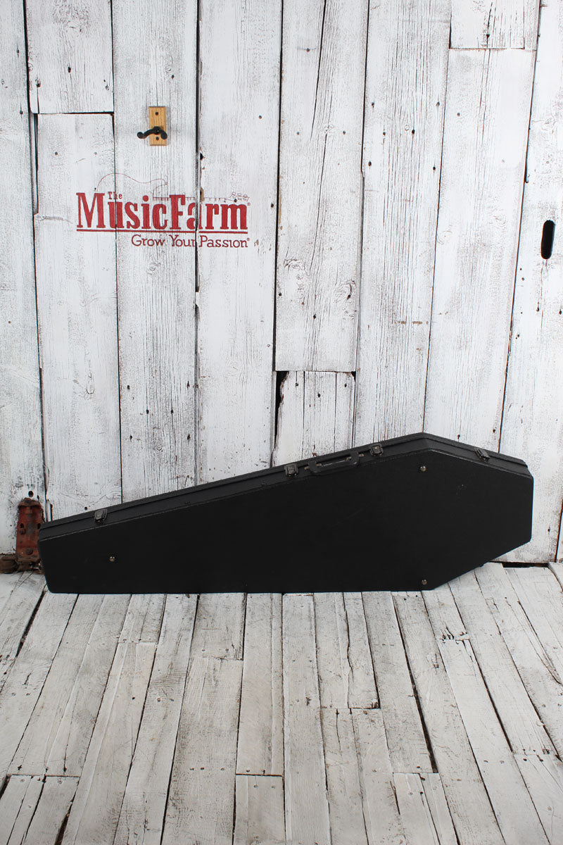 Coffin Original Coffin Shaped Electric Bass Guitar Case Red Velvet Interior