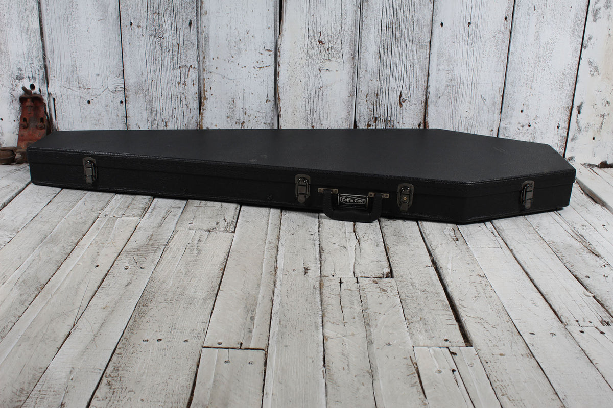 Coffin Original Coffin Shaped Electric Bass Guitar Case Red Velvet Interior