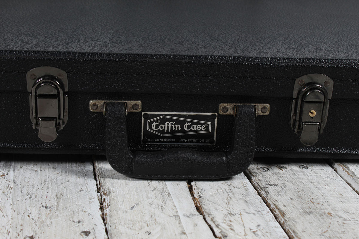 Coffin Original Coffin Shaped Electric Bass Guitar Case Red Velvet Interior