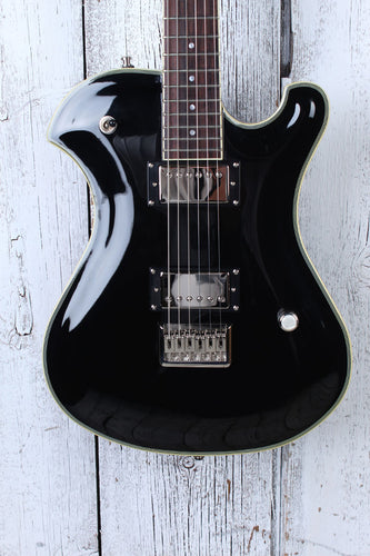 Sozo Z Series Z8SCBK Single Cut Solid Body Electric Guitar with Gig Bag