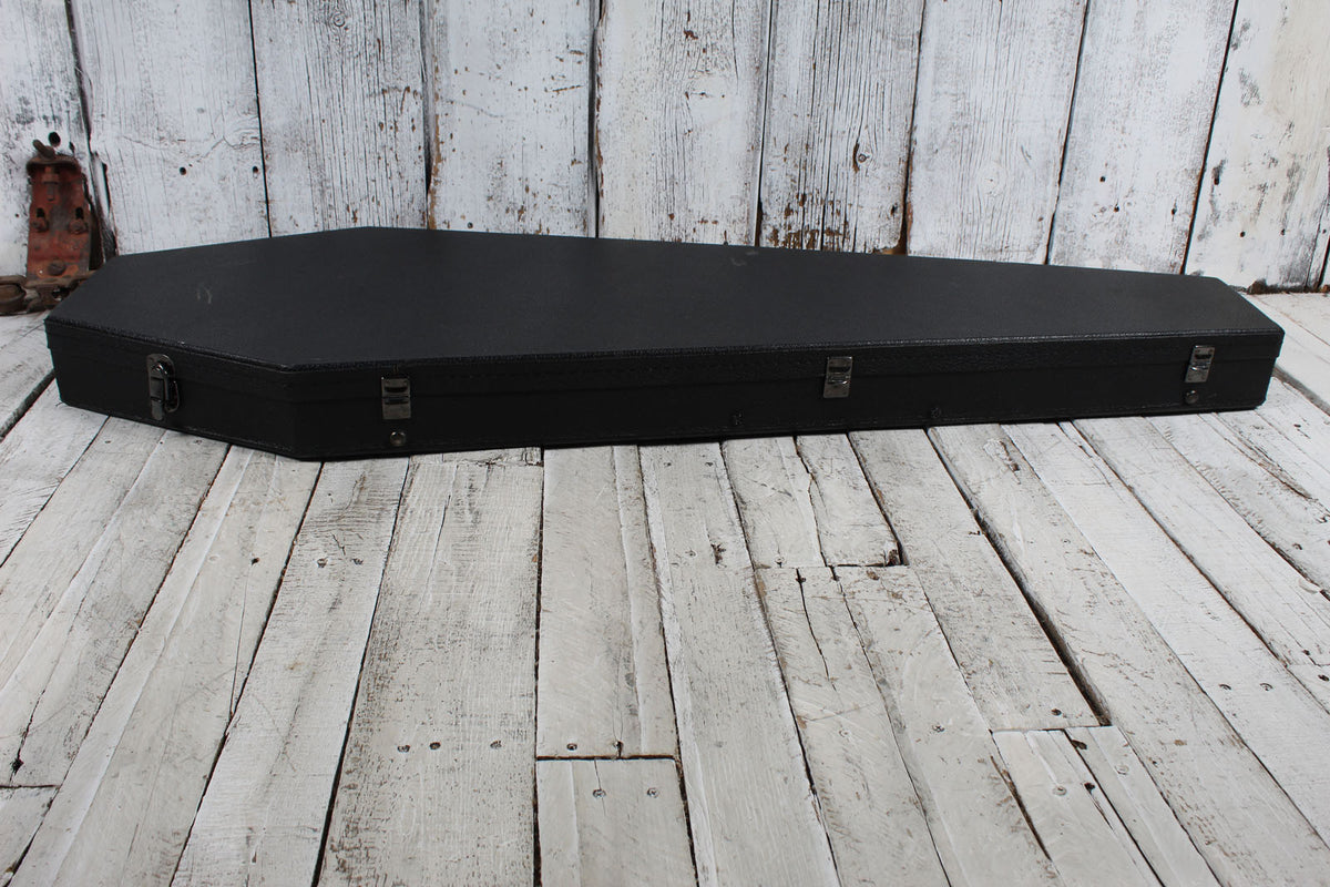 Coffin Original Coffin Shaped Electric Bass Guitar Case Red Velvet Interior