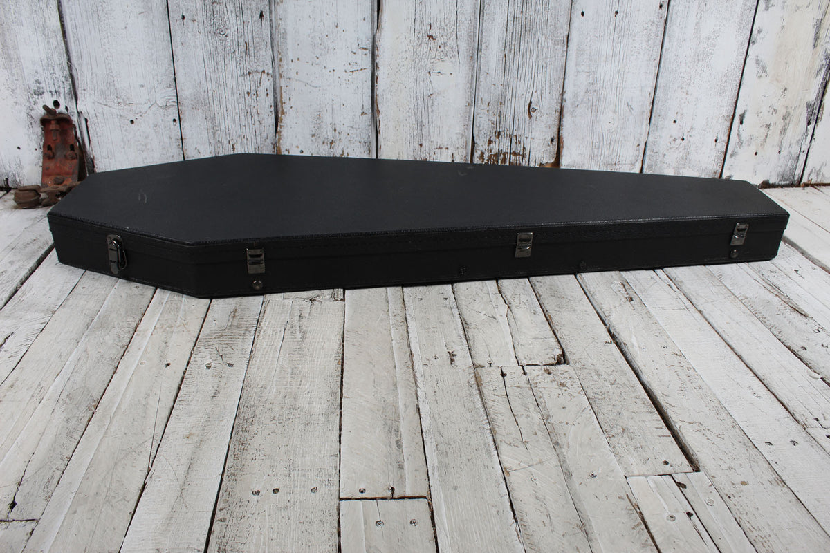Coffin Original Coffin Shaped Electric Bass Guitar Case Red Velvet Interior