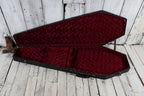 Coffin Original Coffin Shaped Electric Bass Guitar Case Red Velvet Interior
