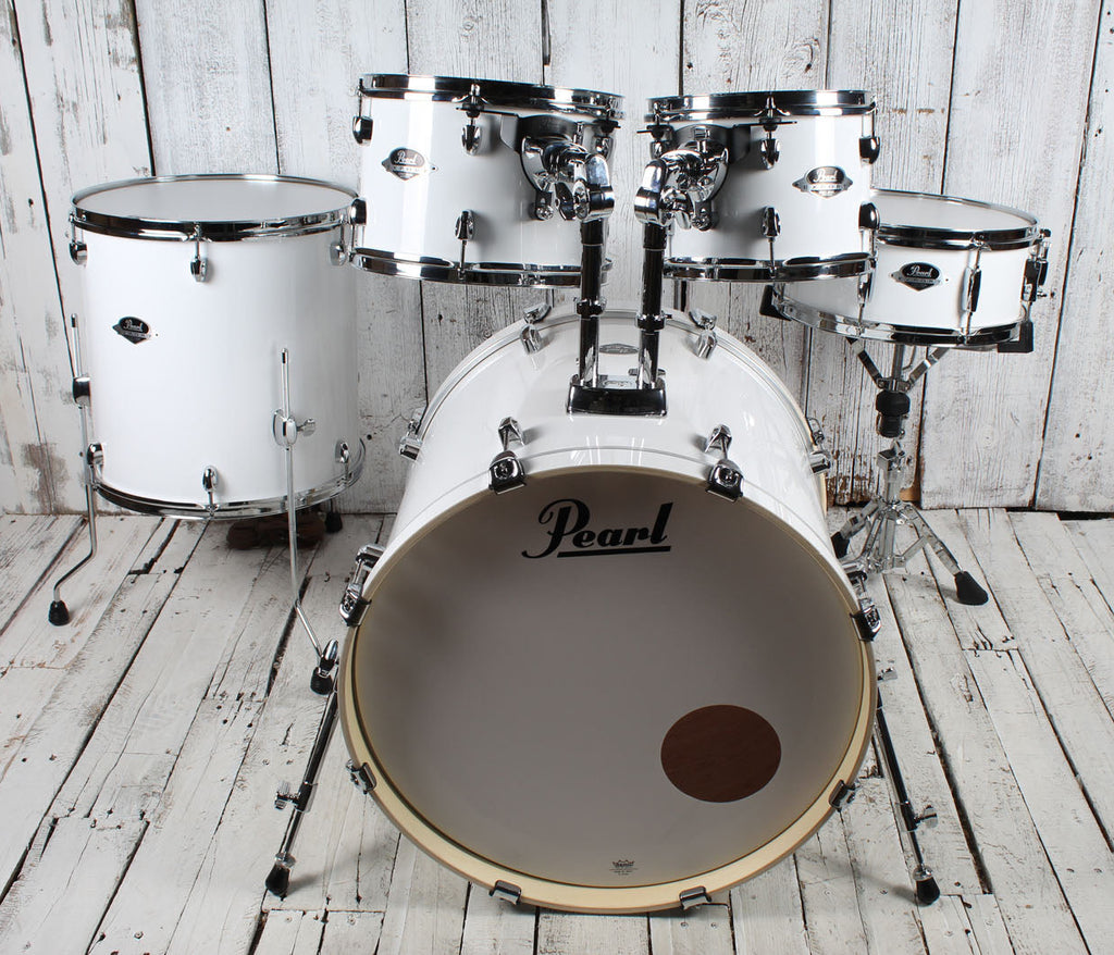 Pearl Export Series Drum Kit 5 Piece Drum Kit with Hardware Pure White