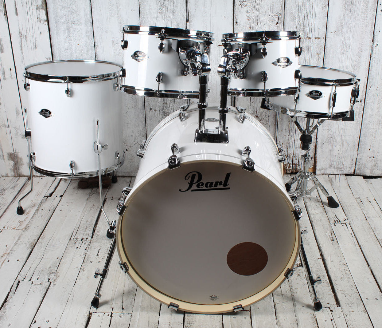 Pearl Export Series Drum Kit 5 Piece Drum Kit with Hardware Pure White