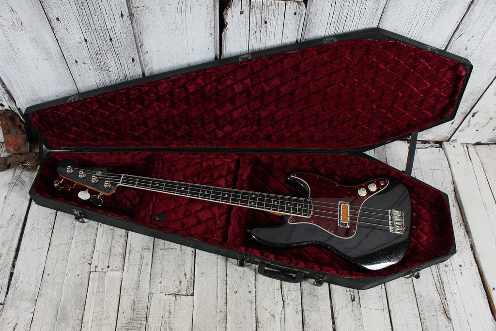 Coffin Original Coffin Shaped Electric Bass Guitar Case Red Velvet Interior