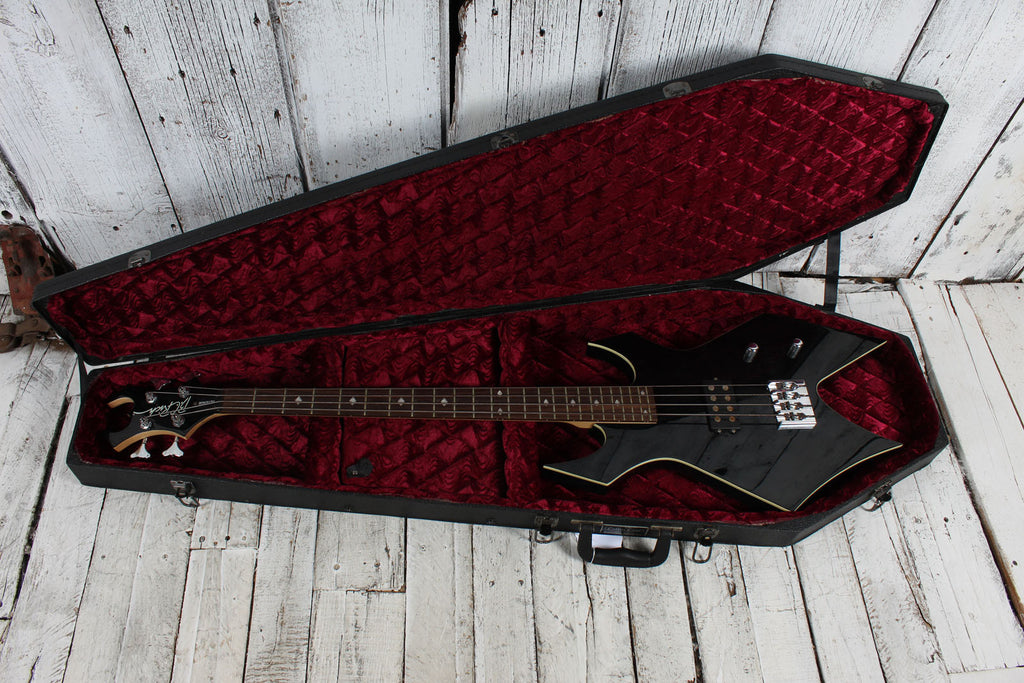 Coffin Original Coffin Shaped Electric Bass Guitar Case Red Velvet Interior