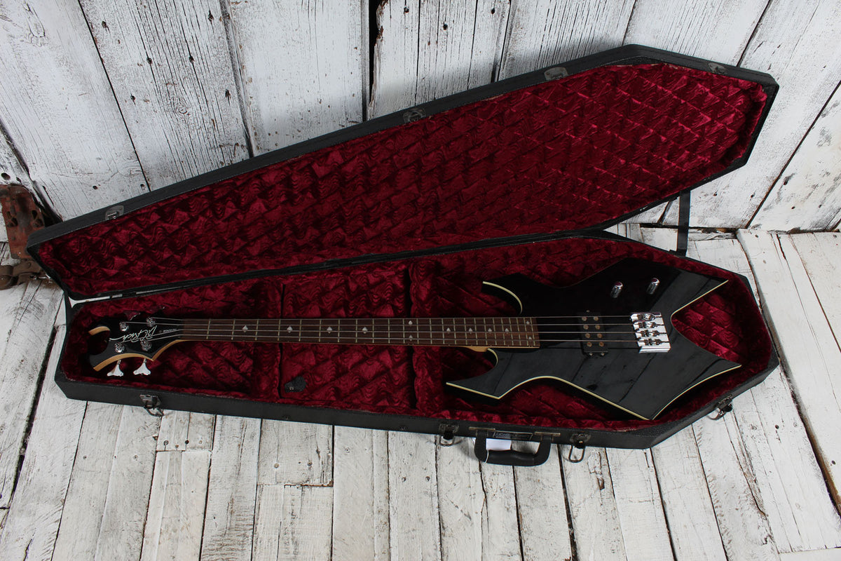 Coffin Original Coffin Shaped Electric Bass Guitar Case Red Velvet Interior