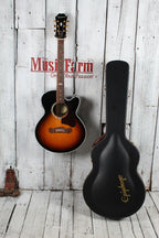 Epiphone 2018 EJ-200 Coupe Acoustic Electric Guitar Vintage Sunburst with Case