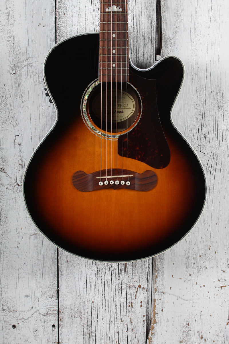 Epiphone 2018 EJ-200 Coupe Acoustic Electric Guitar Vintage Sunburst with Case