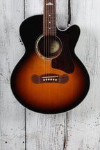 Epiphone 2018 EJ-200 Coupe Acoustic Electric Guitar Vintage Sunburst with Case