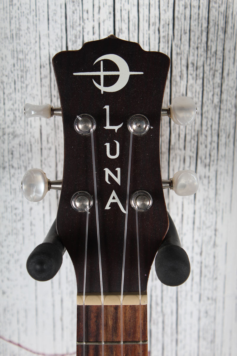 Luna Tattoo Concert Ukulele Laser Hawaiian Tattoo Design UKE TC MAH with Gig Bag