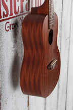 Luna Tattoo Concert Ukulele Laser Hawaiian Tattoo Design UKE TC MAH with Gig Bag