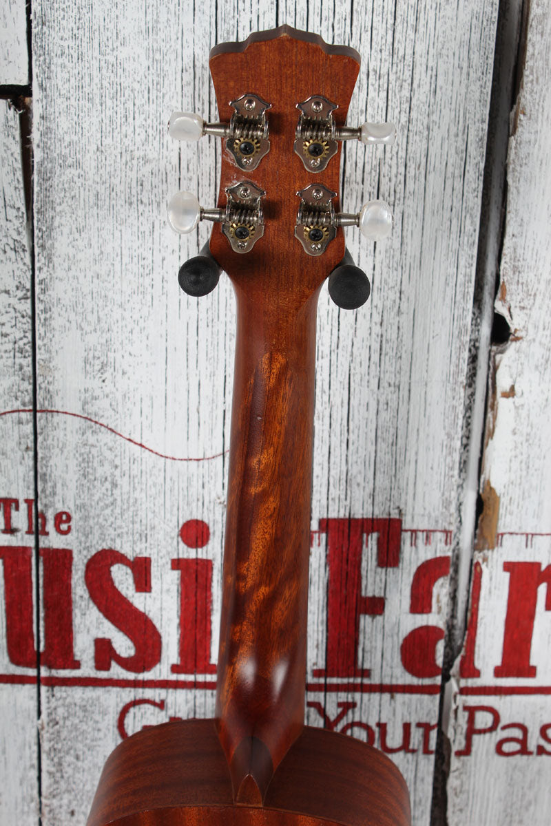 Luna Tattoo Concert Ukulele Laser Hawaiian Tattoo Design UKE TC MAH with Gig Bag