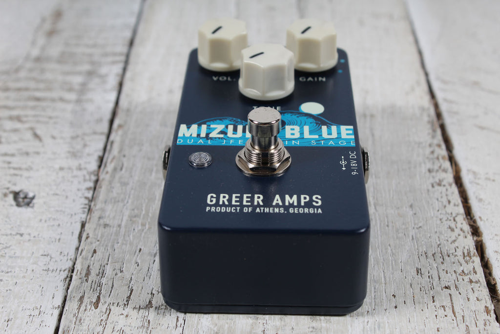 Greer Amplification Mizuki Blue Dual JFET Overdrive Electric Guitar Effect Pedal