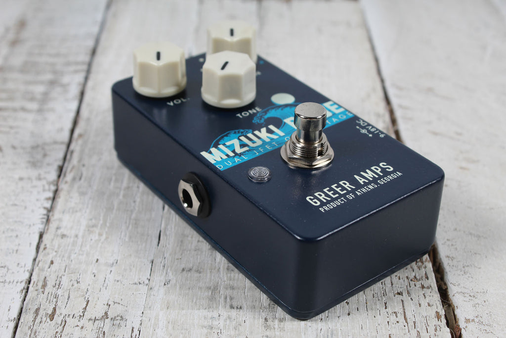 Greer Amplification Mizuki Blue Dual JFET Overdrive Electric Guitar Effect Pedal