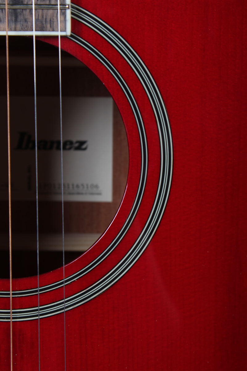 Ibanez AJ70M1E Jumbo Acoustic Electric Guitar Solid Spruce Top Wine Red Finish