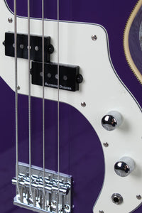 Orange Glenn Hughes Signature O Bass Electric Bass Guitar Purple with Gig Bag