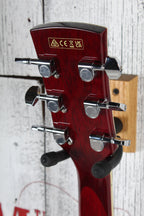 Ibanez AJ70M1E Jumbo Acoustic Electric Guitar Solid Spruce Top Wine Red Finish