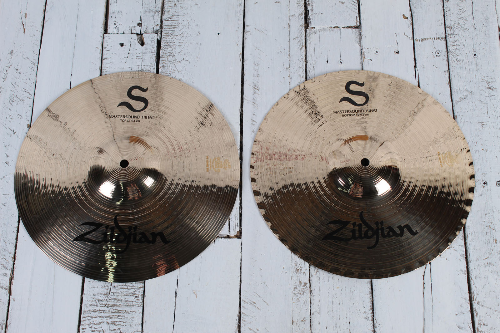 Zildjian S13MPR 13 Inch S Zildjian Mastersound Hi Hats 13" HiHat Drum Cymbals Main image