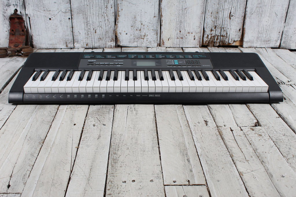 Casio CTK-2550 Keyboard 61 Key Portable Keyboard Black with Sustain Pedal and Power Supply