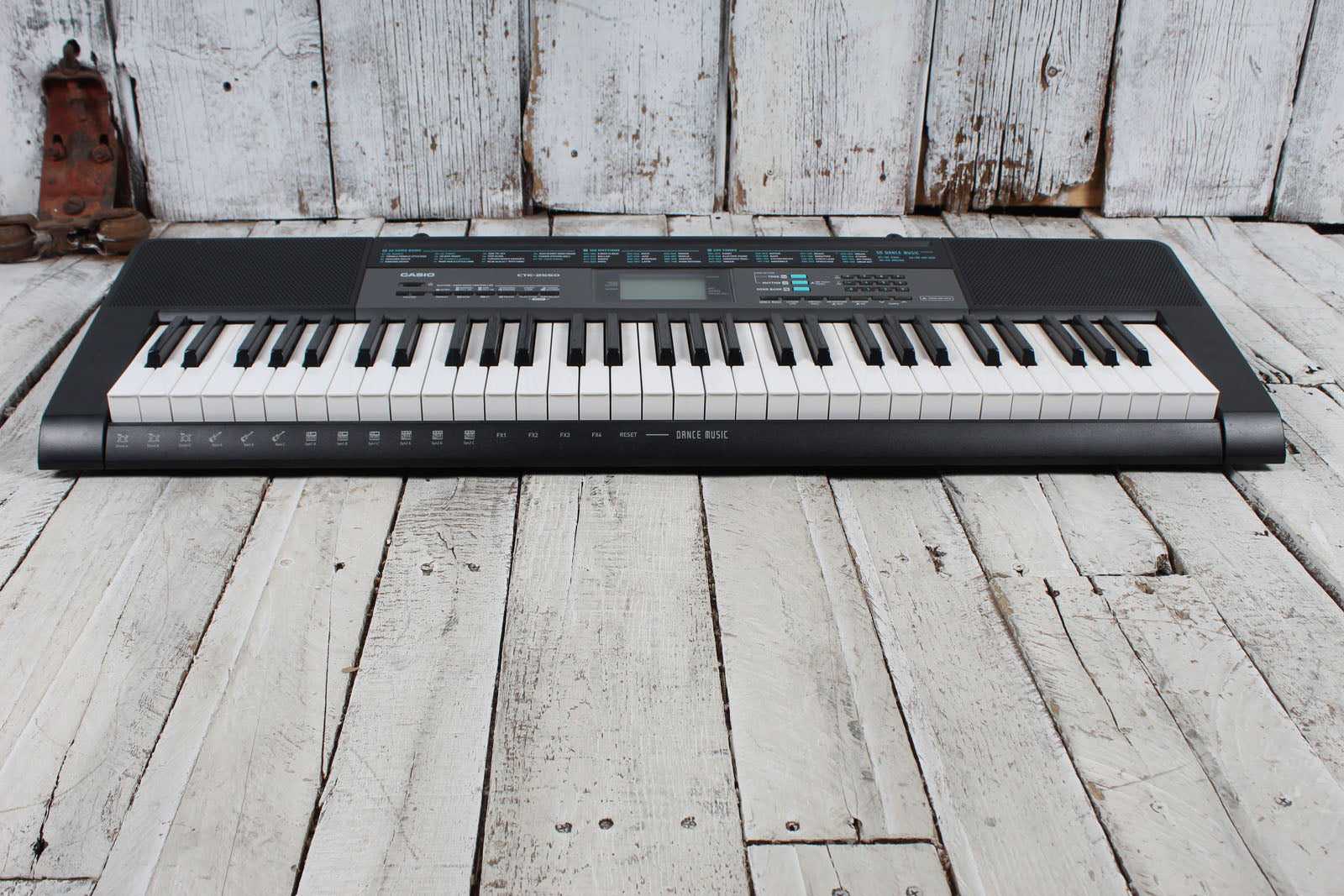 Casio CTK-2550 Keyboard 61 Key Portable Keyboard Black with Sustain Pedal and Power Supply