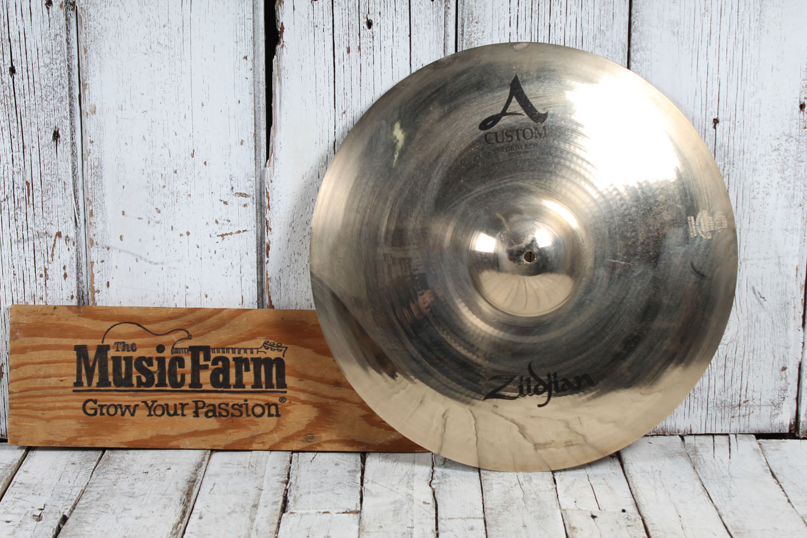 Zildjian 20 Inch A Custom Medium Ride Cymbal 20" Medium Ride Drum Cymbal A20519 Secondary image