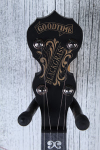 Deering Goodtime Blackgrass Banjo 5 String Resonator Banjo Black Satin Finish