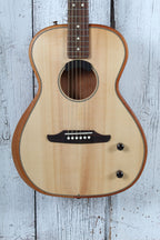 Fender Highway Series Parlor Acoustic Electric Guitar Natural w Deluxe Gig Bag