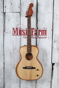 Fender Highway Series Parlor Acoustic Electric Guitar Natural w Deluxe Gig Bag