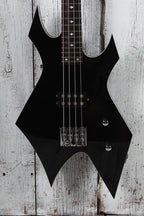 B.C. Rich Revenge Series Warlock Bass 4 String Electric Bass Guitar Onyx Finish