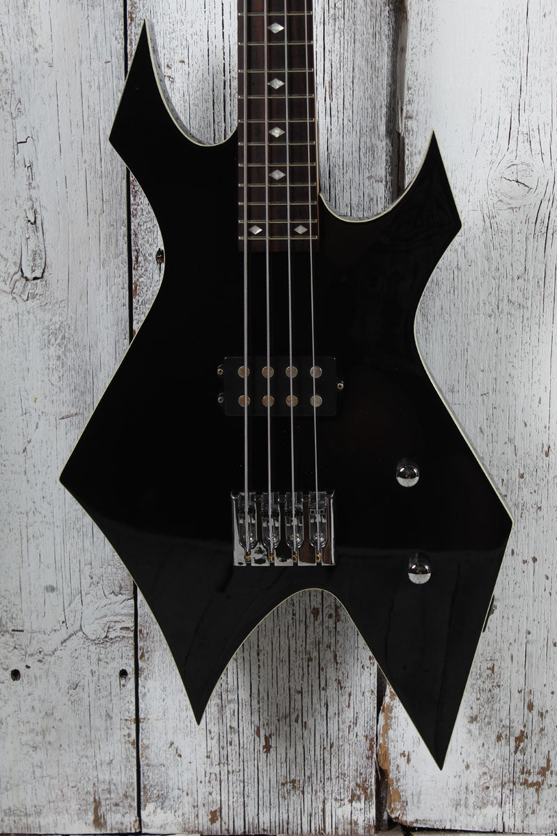 B.C. Rich Revenge Series Warlock Bass 4 String Electric Bass Guitar Onyx Finish
