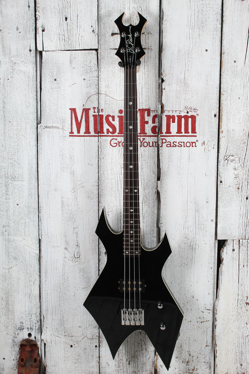 B.C. Rich Revenge Series Warlock Bass 4 String Electric Bass Guitar Onyx Finish Secondary image