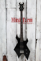 B.C. Rich Revenge Series Warlock Bass 4 String Electric Bass Guitar Onyx Finish