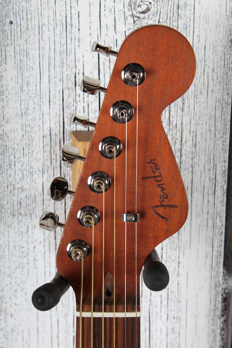 Fender Highway Series Parlor Acoustic Electric Guitar Natural w Deluxe Gig Bag