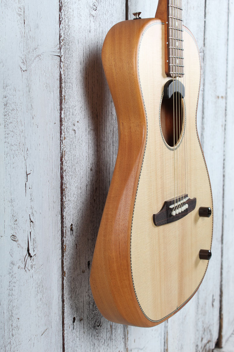 Fender Highway Series Parlor Acoustic Electric Guitar Natural w Deluxe Gig Bag